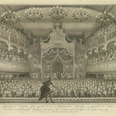 Bezoek van stadhouder Willem V aan de Amsterdamse schouwburg, 1 juni 1768