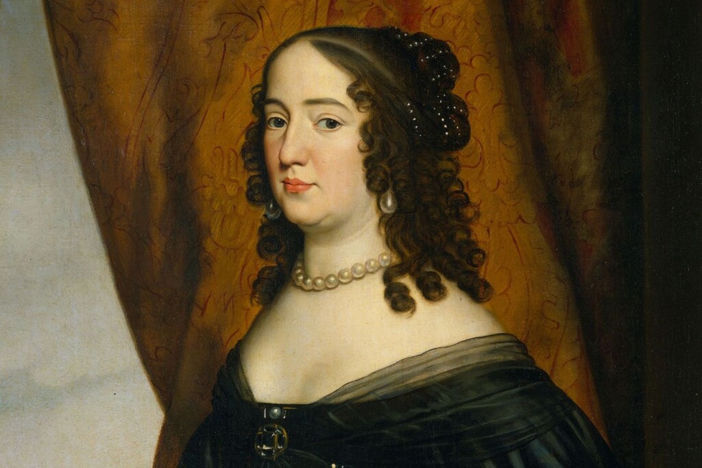 Amalia van Solms, geportretteerd door Gerard van Honthorst