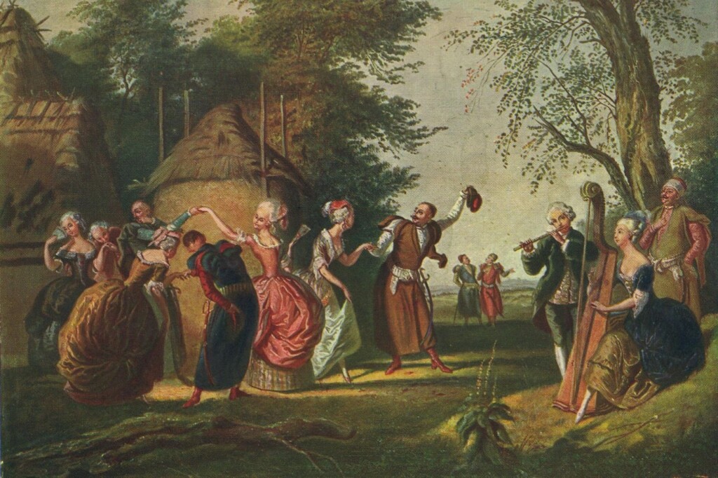 De Polonaise of Polonez op een negentiende-eeuws schilderij van Korneli Szlegel