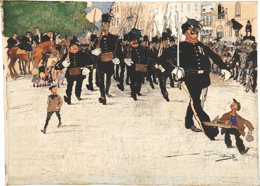 Jules De Bruycker (Gent, 1870-1945), Het defilé van de burgerwacht in Gent, 1912