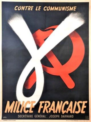 Een wervingsposter voor de Milice française