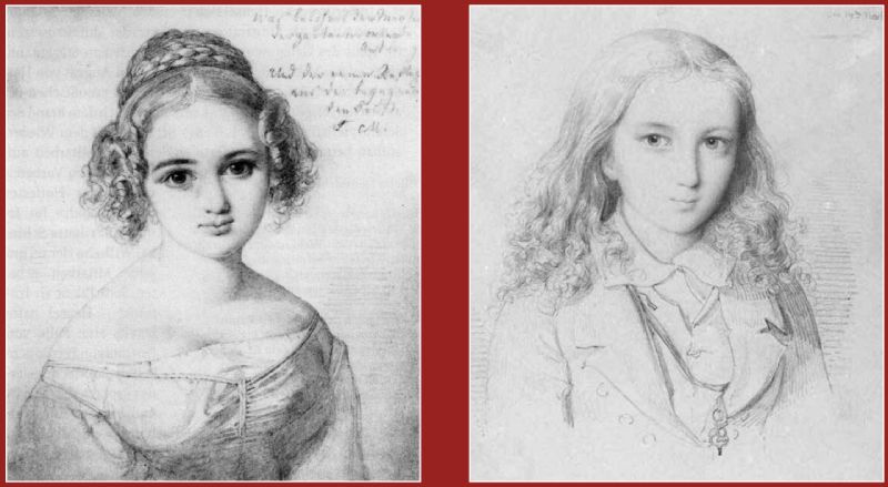 Jeugdportretten van Fanny en Felix door Wilhelm Hensel. Uit: Felix en Fanny Mendelssohn Bartholdy