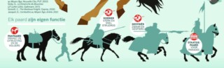 Elk paard zijn eigen functie. Fragment uit: De geschiedenis van oorlog in infographics
