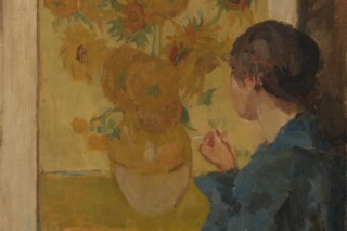 Isaac Israels, Vrouw voor Van Goghs Zonnebloemen