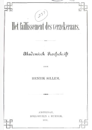 Proefschrift van Henrik Sillem