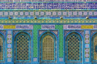 Detail van de rotskoepel op de Tempelberg in Jeruzalem