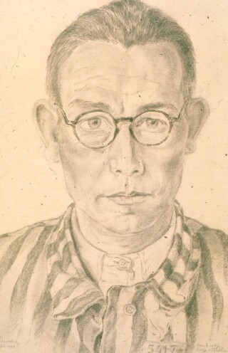 Zelfportret van de kunstenaar, gemaakt in 1943