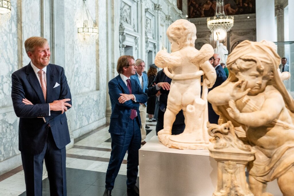 Koning Willem-Alexander tijdens de opening van de tentoonstelling