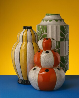 Atelier Boch, Charles Catteau, Selectie vazen in art-decostijl. Rond 1925-1930, fijne faience en grès