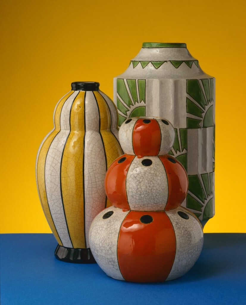 Atelier Boch, Charles Catteau, Selectie vazen in art-decostijl. Rond 1925-1930, fijne faience en grès