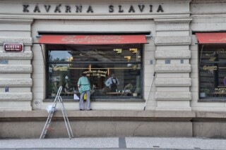 Café Slavia in Praag