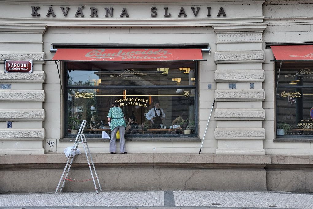 Café Slavia in Praag