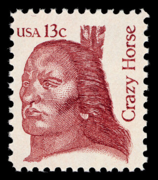 Crazy Horse op een Amerikaanse postzegel uit 1982