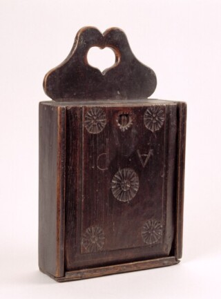 Houten schooltas met initialen