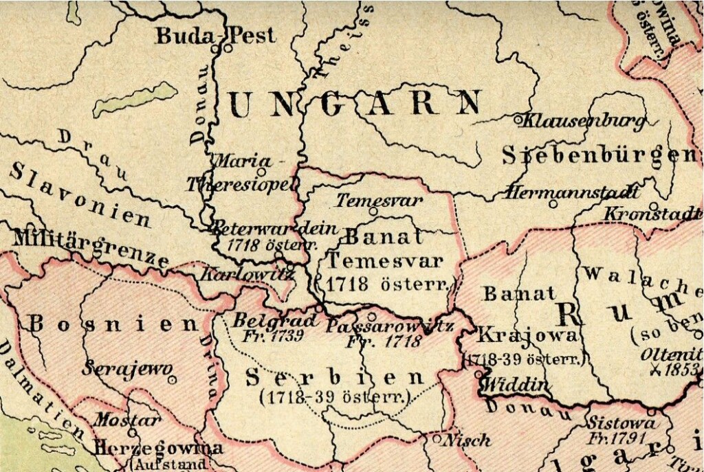 Kaart Süd-Ungarn