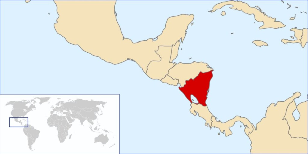 Nicaragua op de kaart