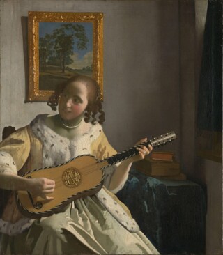 De gitaarspeelster - Johannes Vermeer, ca. 1670