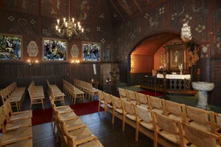Interieur van het Noorse Zeemanskerkje