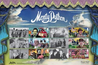 Postzegelvel met Monty Python-leden