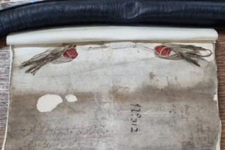 Detail van het testament van Thomas Nash, de schoonzoon van Shakespeares dochter Susanna