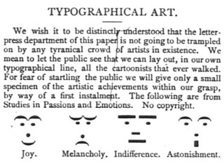 Voorstel voor het gebruik van emoticons in het magazine Puck, 1881