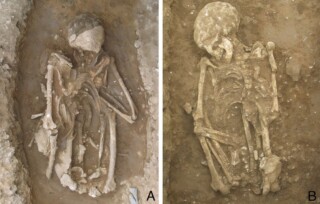 Twee van de gerookte mummies