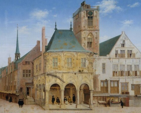 Het Oude Stadhuis van Amsterdam, waarin in 1609 de Wisselbank gevestigd werd