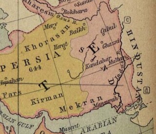 Khorasan en andere gebieden tijdens het kalifaat in 750