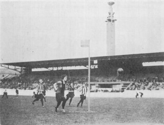Korfballers tijdens de Olympische Spelen van 1928 in Amsterdam