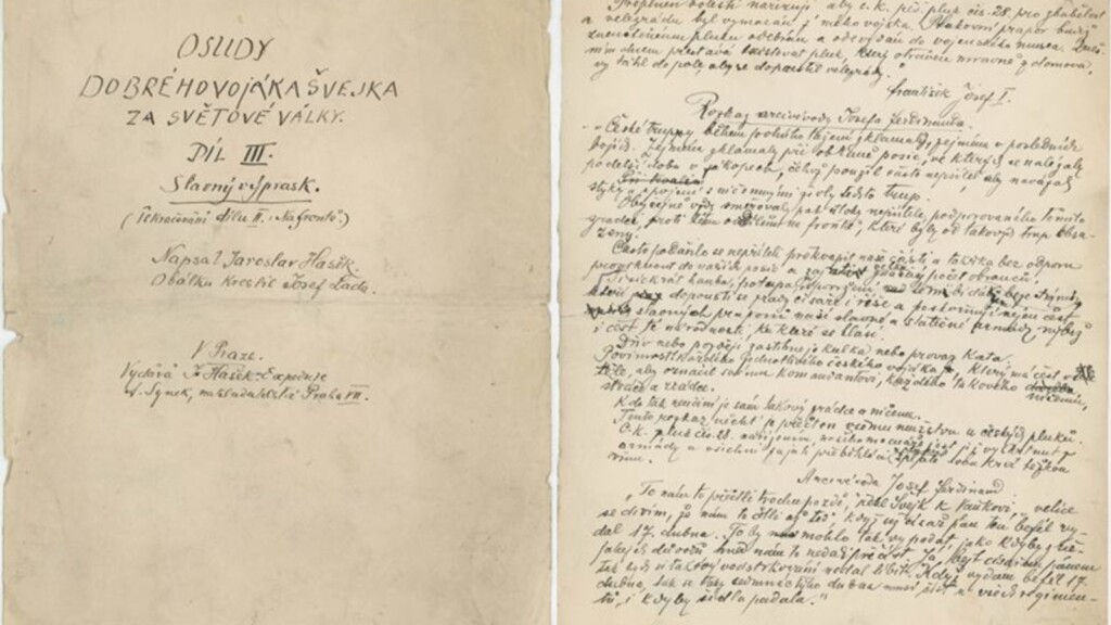 Delen van het derde deel van het manuscript van Švejk