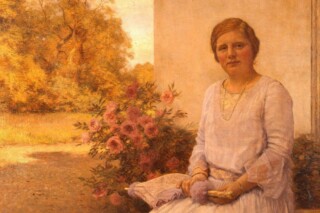 Portret van prinses Juliana uit 1928, gemaakt door Willem Bastiaan Tholen