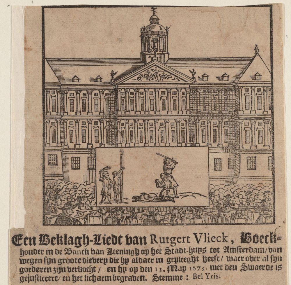 Terechtstelling van de frauduleuze boekhouder Rutgert Vlieck