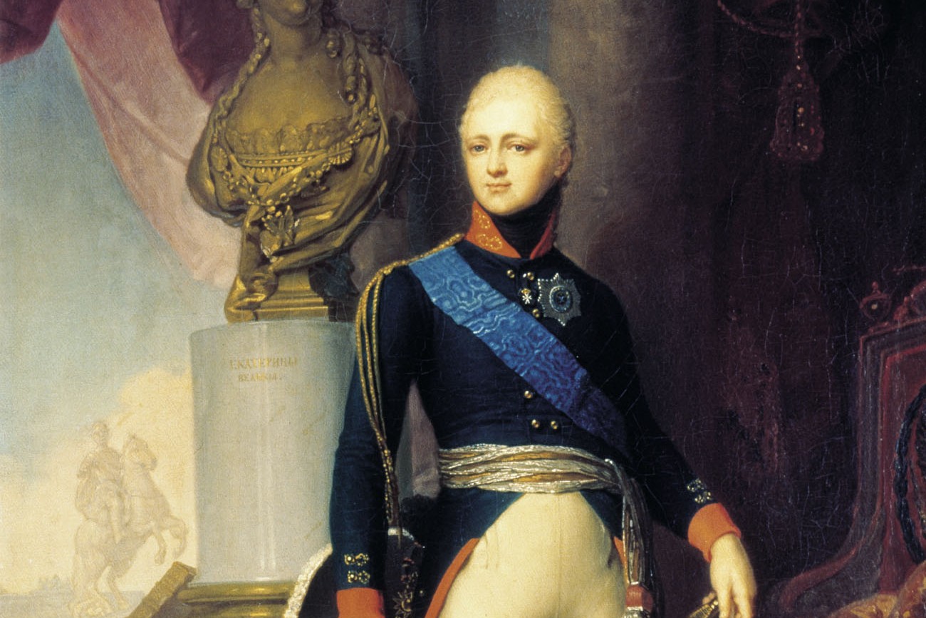 Tsaar Alexander I van Rusland - Schilderij van Vladimir Lukich Borovikovski