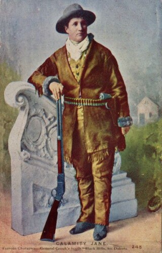 Calamity Jane op een Ansichtkaart, 1880-1890 