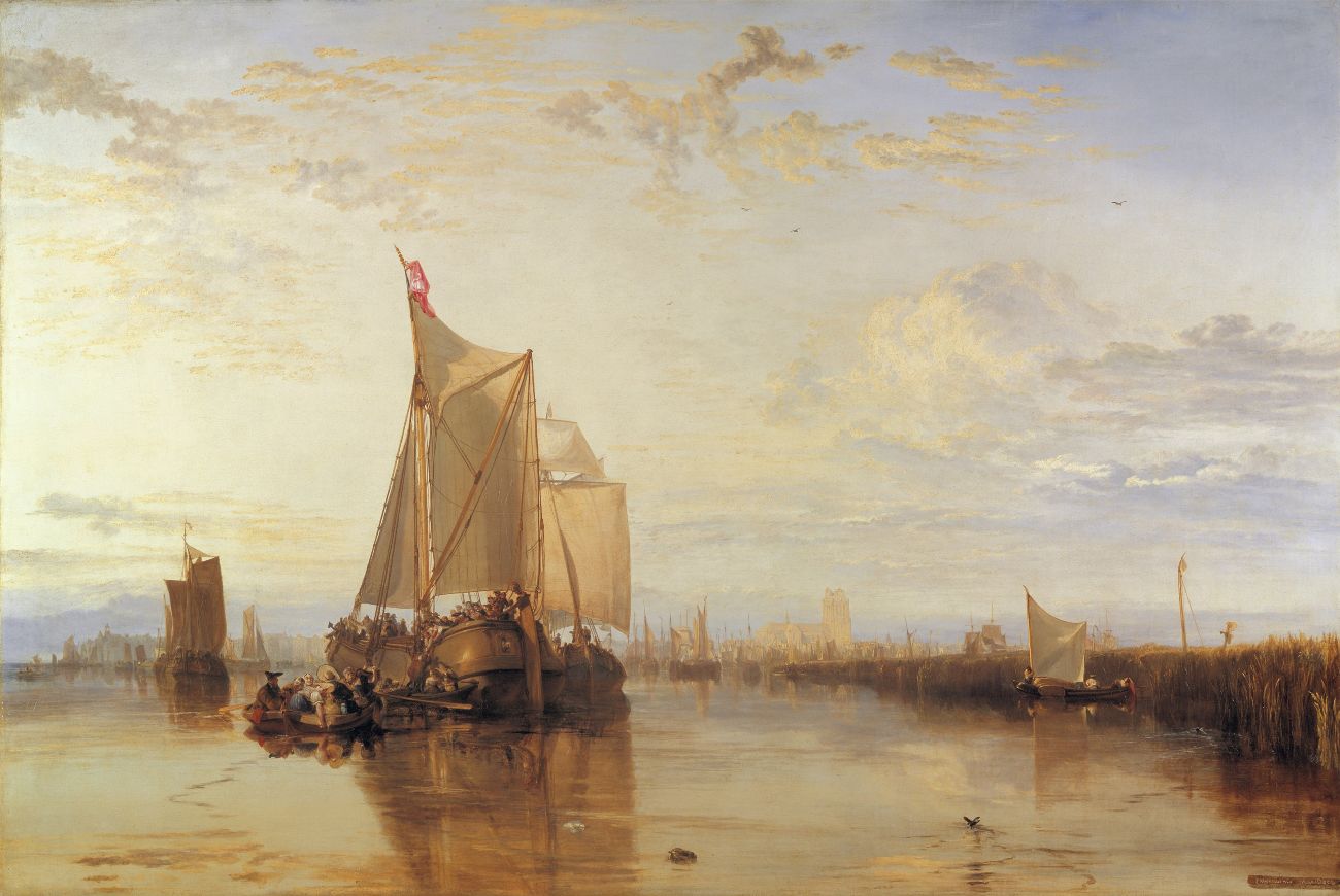Dort or Dordrecht: The Dort Packet-Boat from Rotterdam Becalmed -- Joseph Mallord William Turner, 1818