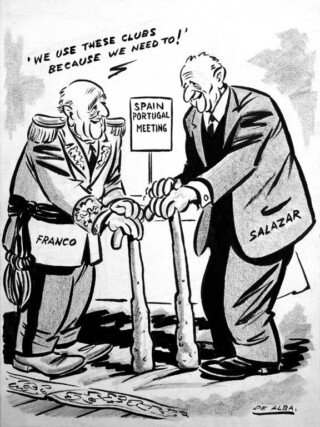 Franco en Salazar cartoon (1)