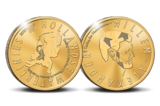 Gouden variant van de Hollandse Waterlinies hedenkingsmunt