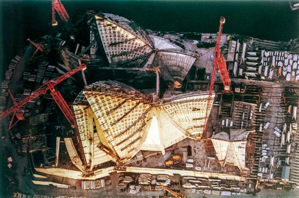Sydney Opera House in aanbouw, ca. 1965