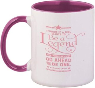 Mok met de 'Be a Legend'-tekst