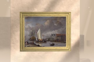 Schilderij van de haven van Hoorn in het virtueel museum voor gestolen kunst.
