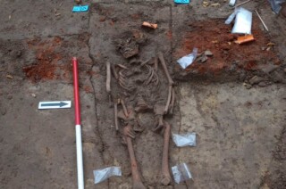 Detail van een van de gevonden skeletten