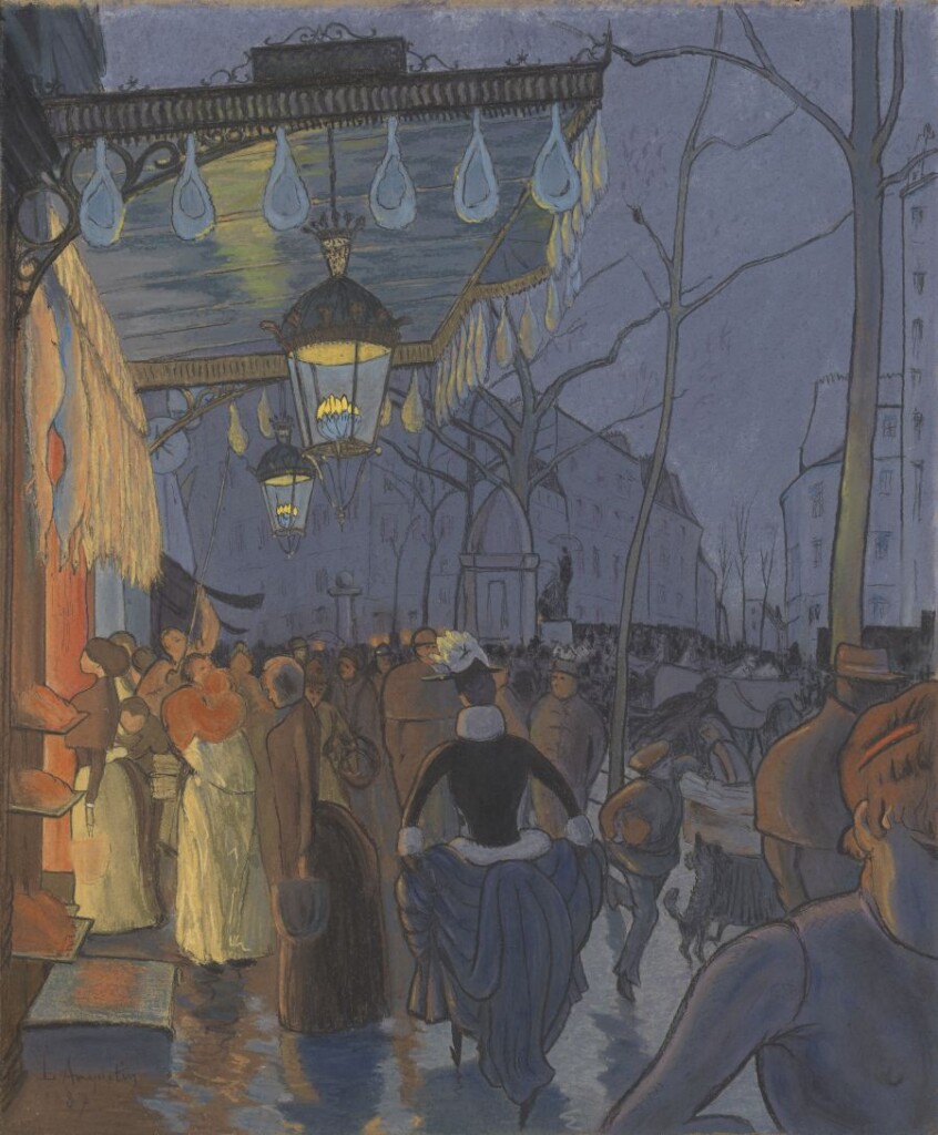 Louis Anquetin (1861-1932), Avenue de Clichy, 's avonds, vijf uur, 1887