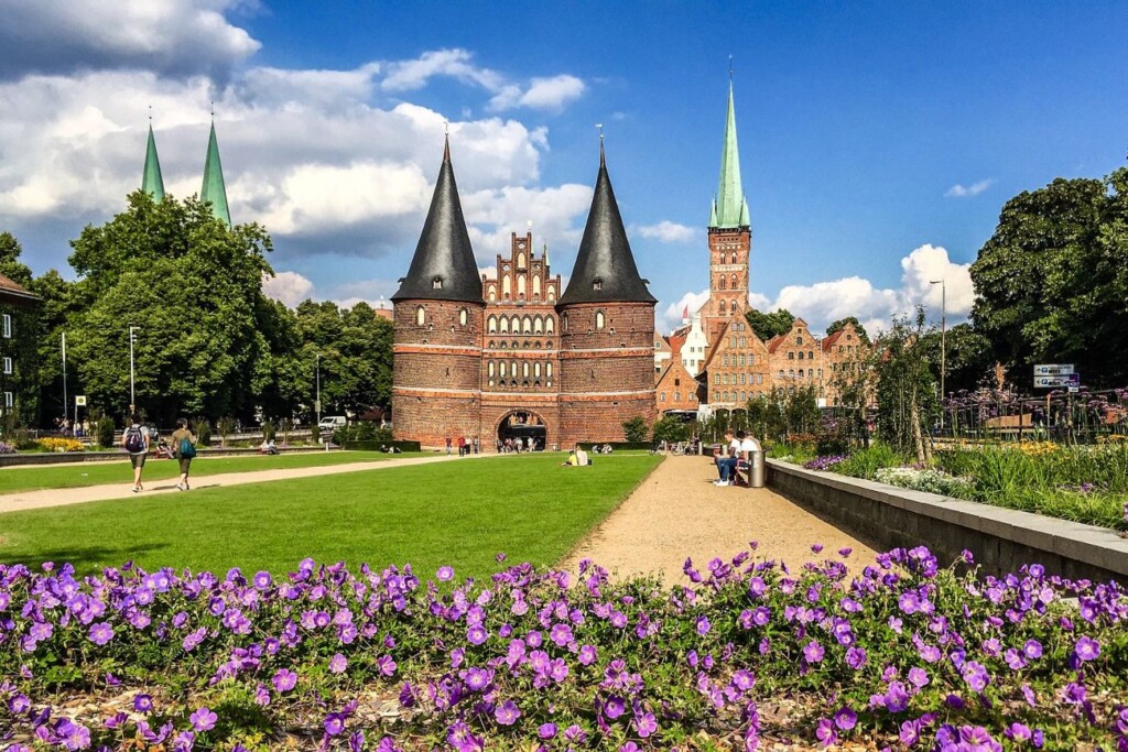 Holstenpoort in Hanzestad Lübeck