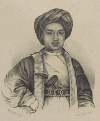 Rond 1840 getekend portret van Sentot