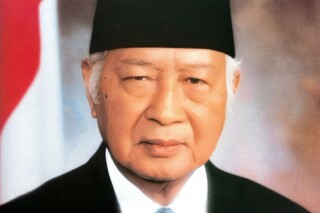Soeharto in 1998, het jaar waarin hij als president aftrad.