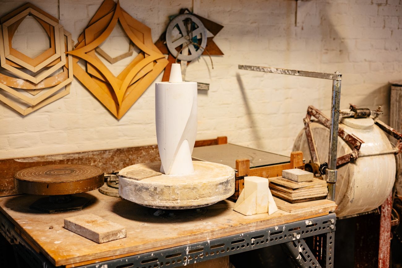Atelier van Jan van de Vaart zoals te zien in Keramiekmuseum Princessehof
