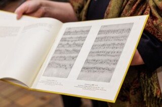 Foto van de ontdekte orgelstukken van Bach