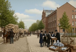 Straten van Toen: AI-reconstructie, Plantage Middenlaan in het begin van de 19e eeuw
