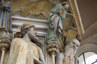 Detail van de Mozesput in het kartuizerklooster in Dijon