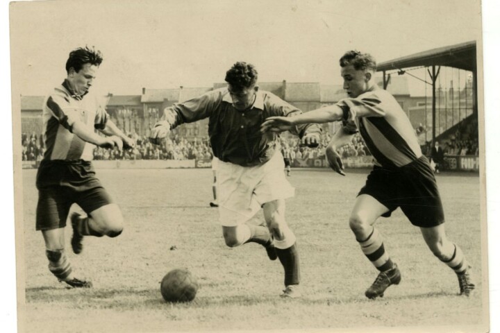Freddy Chaves in de aanval voor Gantoise, de Gentse topploeg van toen, ca. 1950